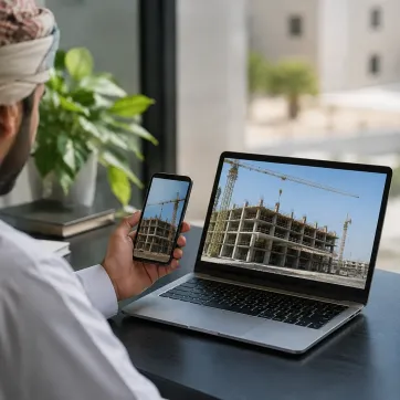 How can you monitor the progress of your property under construction remotely?