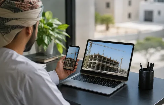 How can you monitor the progress of your property under construction remotely?