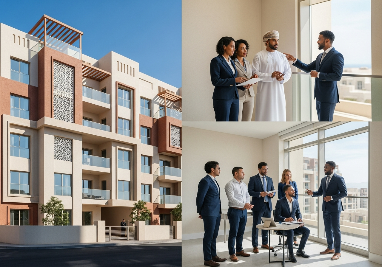 Luxury apartments for sale in Dhofar for foreigners within an integrated residential complex overlooking the sea and green spaces