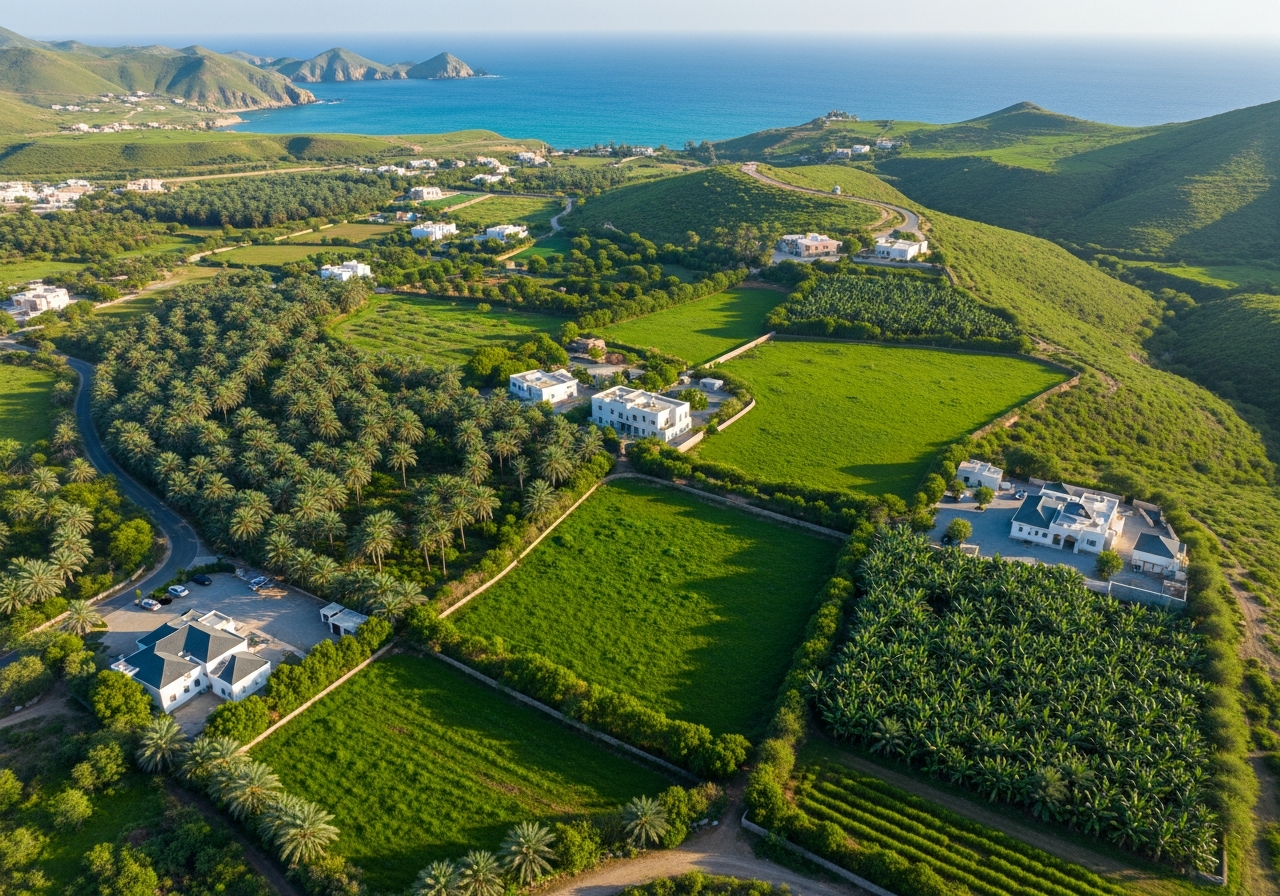 Grande ferme verte à Salalah proposée à la vente avec paiement échelonné, opportunité d’investissement prometteuse à Oman