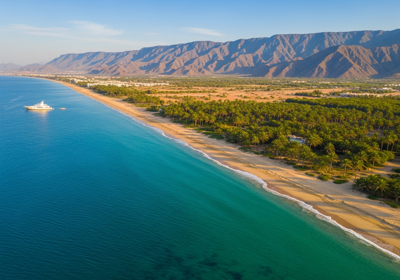 Umman Salalah'da inşaat ve lüks gayrimenkul yatırımı için satılık geniş arsa