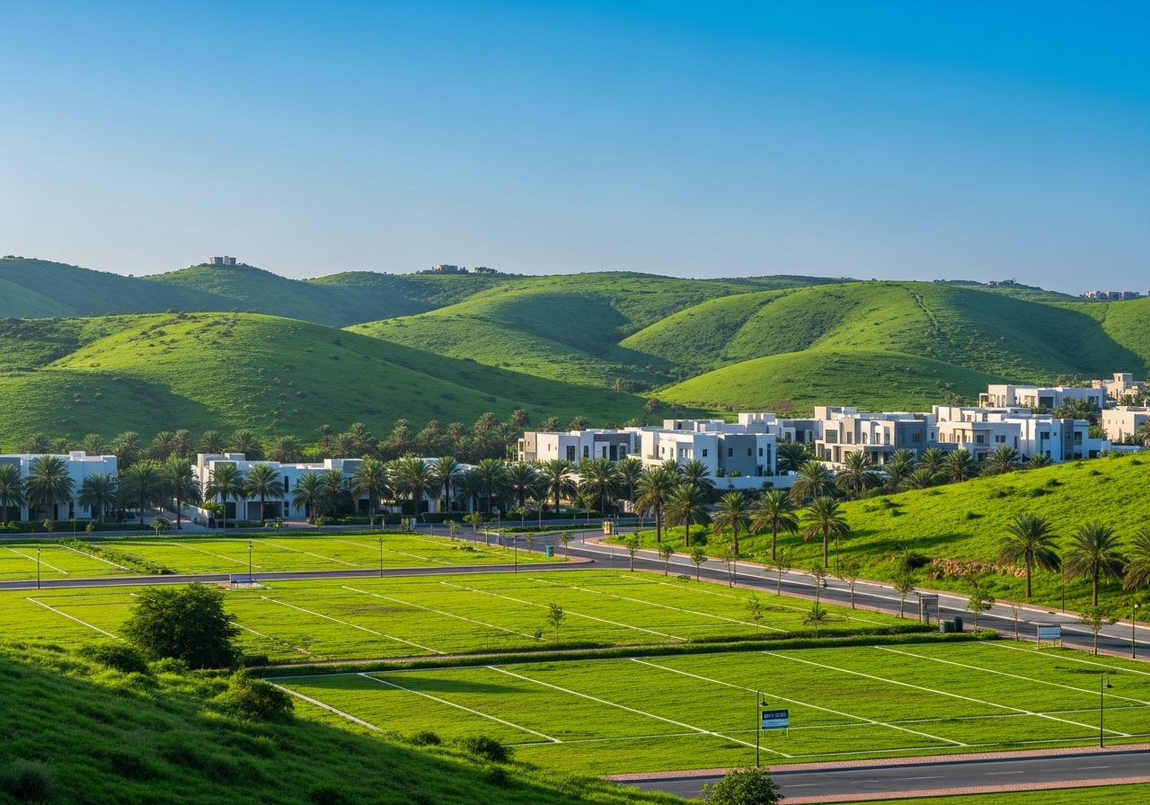 Image d’un terrain résidentiel à Salalah proposé à la revente, montrant le potentiel d’investissement immobilier au Sultanat d’Oman