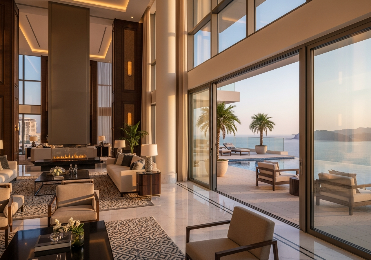 Appartement penthouse de luxe en pleine propriété à Oman avec vue panoramique attrayante