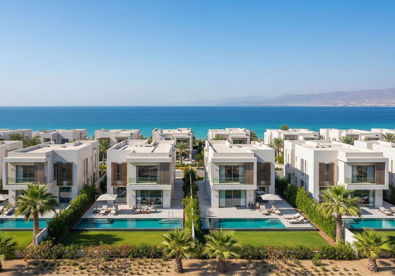 Luxury residential villa with garden among the freehold villa offers in South Al Batinah Governorate, Oman.