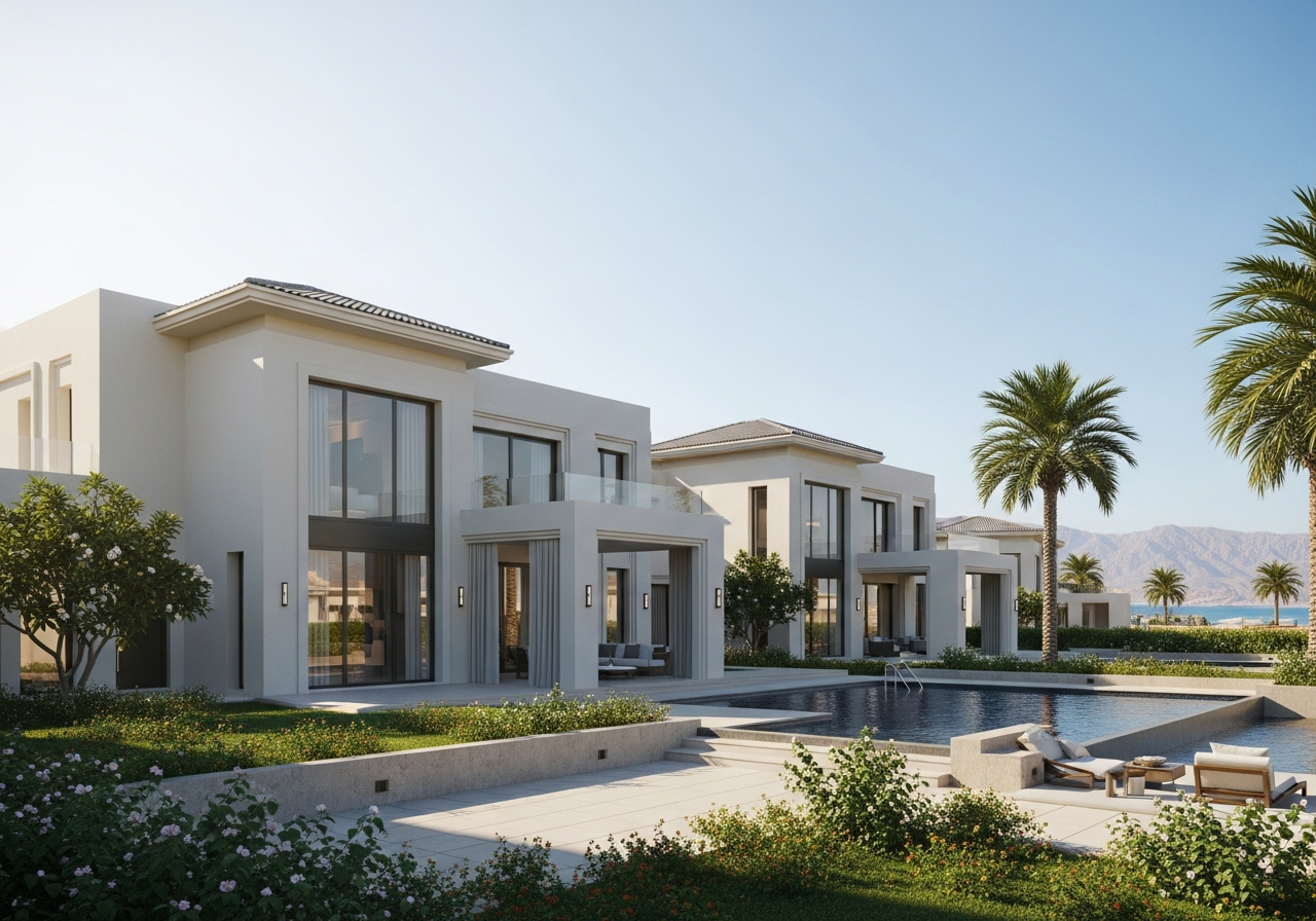 Modern mimariye sahip geniş bir villa, Umman’ın Güney El Batina Valiliği’nde taksitli olarak satılık.