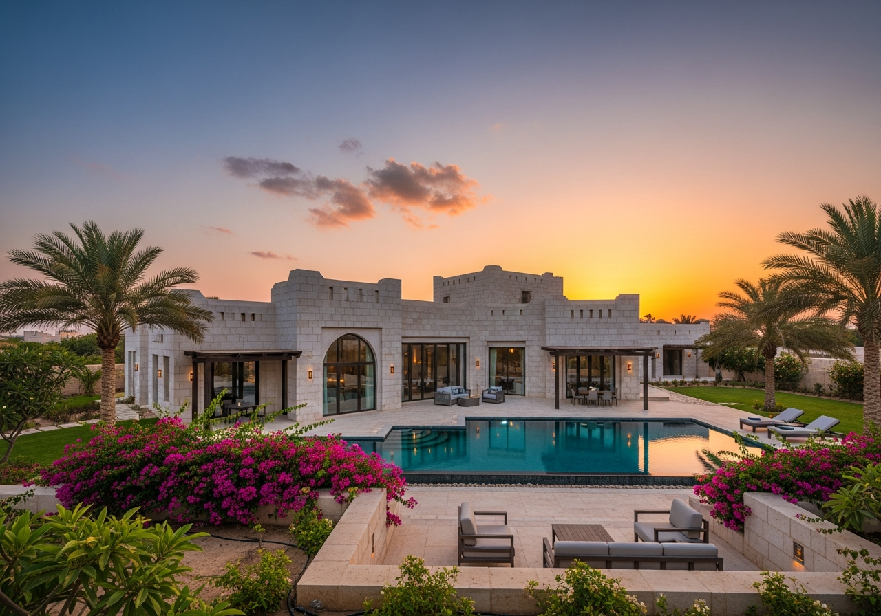 Salalah'ta geniş klasik villa, tekrar satılık ve lüks bir mahallede anında taşınılabilir